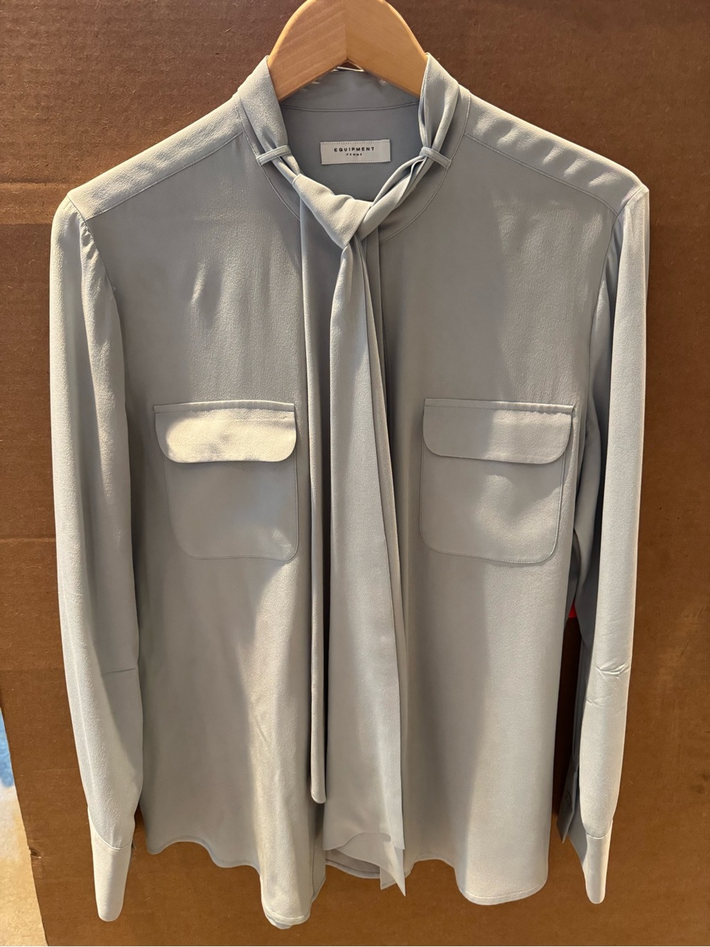 Equipment women’s silk button-down with scarf